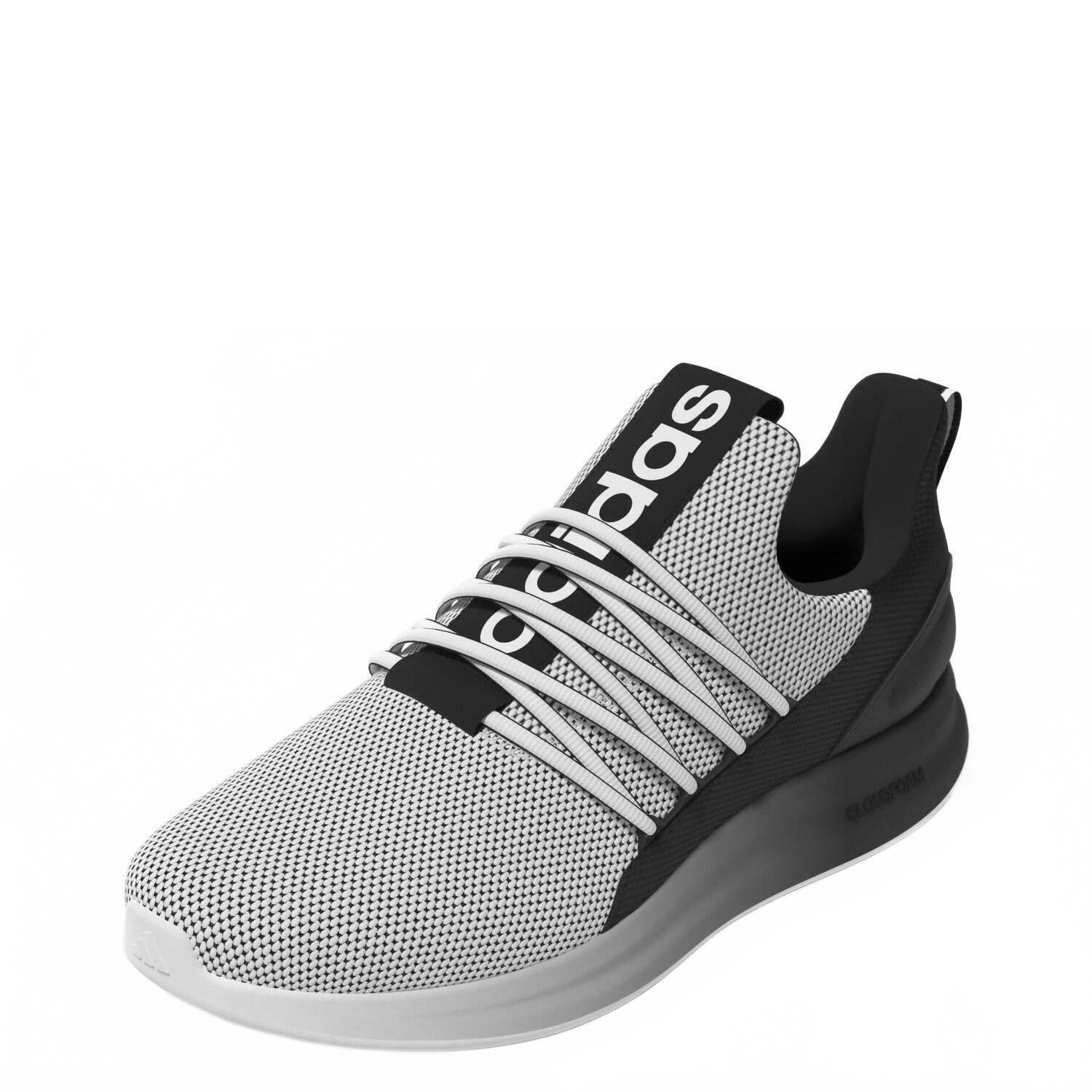 New Adidas Men's Lite Racer Adapt 7.0 Sneakers In White/Black/White